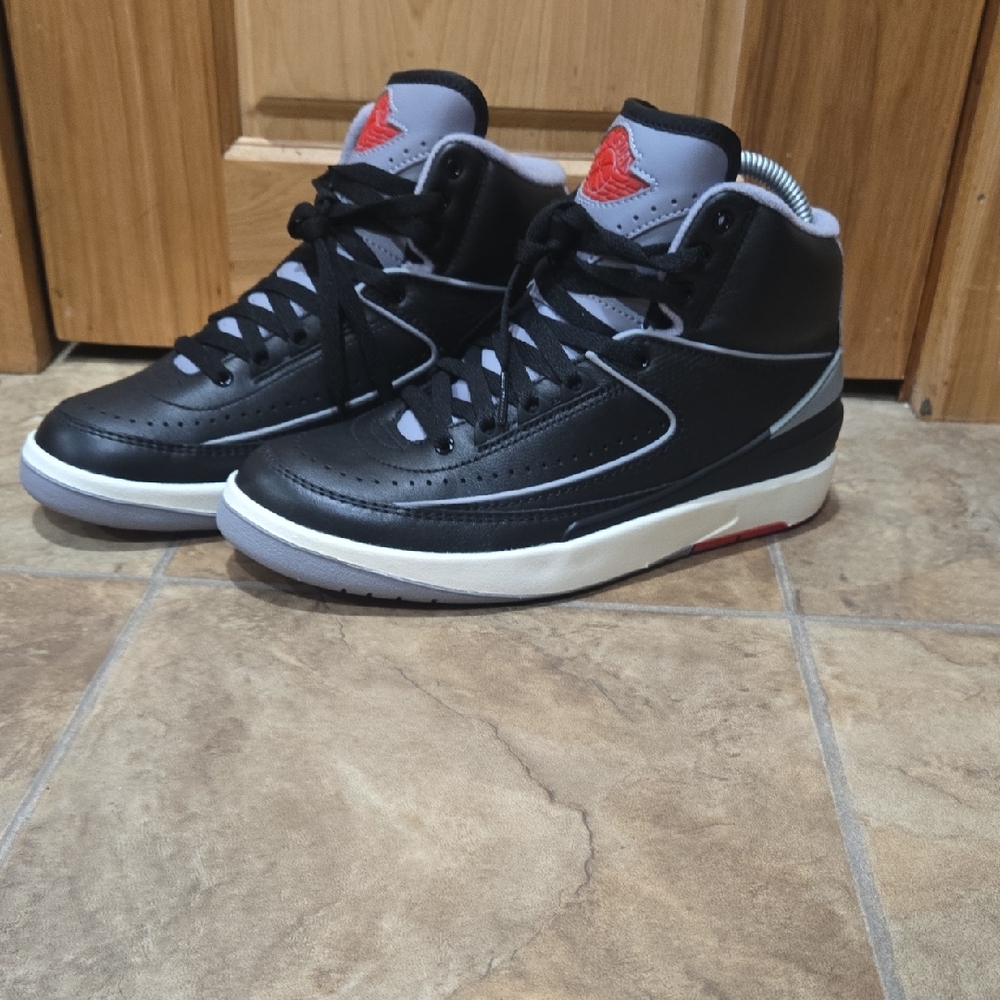 Jordan Black and White High-Top Sneakers
